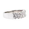 Image 1 : 18KT White Gold 1.52 ctw Diamond Wedding Band