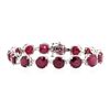 Image 1 : 14KT White Gold 63.13 ctw Ruby and Diamond Bracelet