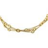 Image 2 : 18KT Yellow Gold Satin Finish Oval Link Necklace