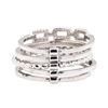 Image 3 : 14KT White Gold 0.20 ctw Diamond Stackable Band