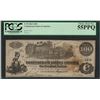 Image 1 : 1862 $100 Confederate States of America Note T-39 PCGS About New 55PPQ