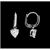 Image 2 : 14KT White Gold 1.44 ctw. Diamond Dangle Earrings