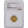 Image 1 : 1906M Mexico 5 Pesos Gold Coin NGC MS62