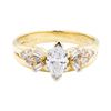 Image 2 : 14KT Yellow Gold 0.78 ctw Diamond Ring and Band