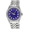 Image 2 : Rolex Men's Stainless Steel Purple String Diamond 36MM Datejust Wristwatch