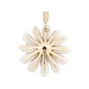 Image 2 : 14KT Yellow Gold 0.20 ctw Diamond and Pearl Pendant