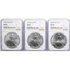 Image 1 : Lot of 1998-2000 $1 American Silver Eagle Coins NGC MS69