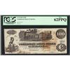 Image 1 : 1862 $100 Confederate States of America Note T-39 PCGS New 62PPQ