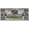 Image 1 : 1800's $20 State of New Brunswick Obsolete Bank Note