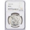 Image 1 : 1923-D $1 Peace Silver Dollar Coin NGC MS61