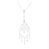 Image 1 : 18KT White Gold 1.30 ctw Diamond Pendant & Chain