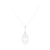 Image 2 : 18KT White Gold 1.30 ctw Diamond Pendant & Chain