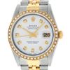 Image 1 : Rolex Men's Two Tone 14K White Diamond 36MM Datejust Wristwatch