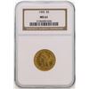 Image 1 : 1905 $5 Liberty Head Half Eagle Gold Coin NGC MS61