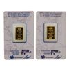 Image 2 : Lot of (2) Suisse 5 Gram Fine Gold Pamp Gold Bars