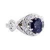 Image 1 : 14KT White Gold 4.10 ctw Sapphire and Diamond Ring