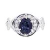 Image 2 : 14KT White Gold 4.10 ctw Sapphire and Diamond Ring