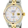 Image 1 : Rolex Mens Two Tone 14K MOP Ruby Diamond Channel Set Datejust Watch