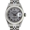 Image 1 : Rolex Ladies Stainless Steel Slate Grey Roman 26MM Datejust Watch