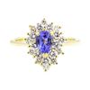 Image 2 : 18KT Yellow Gold 1.49 ctw Tanzanite and Diamond Ring