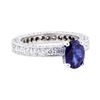 Image 1 : Platinum 3.08 ctw Sapphire and Diamond Ring