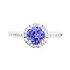 Image 1 : 18KT White Gold 1.18 ctw Tanzanite and Diamond Ring