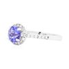 Image 2 : 18KT White Gold 1.18 ctw Tanzanite and Diamond Ring