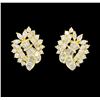 Image 1 : 18KT Yellow Gold 2.89 ctw Diamond Earrings