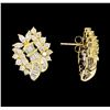 Image 2 : 18KT Yellow Gold 2.89 ctw Diamond Earrings