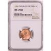 Image 1 : 1995 Doubled Die Obverse Lincoln Cent Coin NGC MS67RD