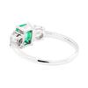 Image 3 : Platinum 1.22 ctw Emerald and Diamond Ring