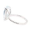 Image 3 : 14KT White Gold 3.17 ctw Pear Shaped Aquamarine Solitaire Ring