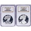 Image 1 : Lot of 1998-P & 1999-P $1 American Silver Eagle Proof Coins NGC PF69 Ultra Cameo