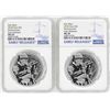 Image 1 : Lot of (2) 2018 Niue $2 Star Wars Stormtrooper Silver Coins NGC MS70 Early Relea