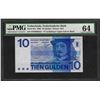 Image 1 : 1968 Nederlandsche Bank Netherland 10 Gulden Note Pick 91a PMG Choice Uncirculat