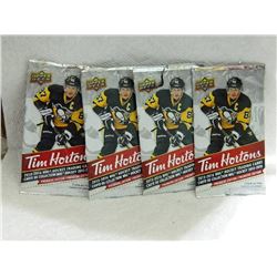 TIM HORTONS UPPER DECK PACKS - OPEN - 4 PKS TTL 3 CARDS IN EACH PACK