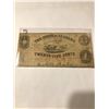 Image 1 : Rare 1863 Confederate Bill State of Alabama 25 Cents