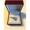 Image 1 : Helzberg Diamonds Aquamarine & Diamonds Sterling Silver Ring New in the Box Beautiful Classy Ring