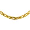 Image 2 : 18KT Yellow Gold Satin Finish Oval Link Necklace