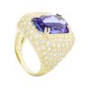 Image 4 : 18KT Yellow Gold 9.83 ctw Tanzanite and Diamond Ring