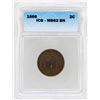 Image 1 : 1866 Two Cent Piece Coin ICG MS62BN