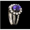 Image 4 : 18KT White Gold 1.59 ctw Tanzanite and Diamond Ring