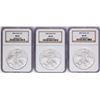 Image 1 : Lot of (3) 2005 $1 American Silver Eagle Coins NGC MS69