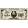 Image 1 : 1929 $20 National Currency Note First NB of De Witt, Iowa CH# 3182 Low Serial