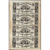 Image 1 : Uncut Sheet of 1800's $5 Canal Bank Obsolete Notes