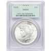 Image 1 : 1922 $1 Peace Silver Dollar Coin PCGS MS64