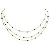 Image 1 : 9KT Yellow Gold 5.00 ctw Emerald Three-Strand Necklace