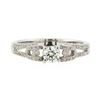 Image 1 : 14KT White Gold 0.59 ctw Diamond Ring