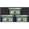 Image 1 : Lot of (3) Consecutive 1957 $1 Silver Certificate STAR Notes PMG Choice Uncircul