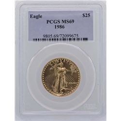 1986 $25 American Gold Eagle Coin PCGS MS69